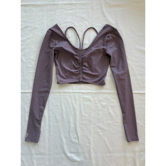 Free People Movement Ruched Detail Long Sleeve Top Size Small - Picture 4 of 4